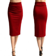 Load image into Gallery viewer, Women&#39;s Summer Skirt High Waist Bodycon Skirts 2019 Summer Bottom Knee-Length Sheath Skirt for Female Faldas Mujer Moda