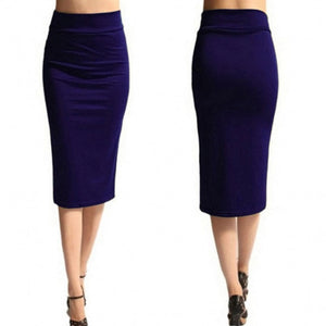 Women's Summer Skirt High Waist Bodycon Skirts 2019 Summer Bottom Knee-Length Sheath Skirt for Female Faldas Mujer Moda