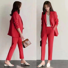 Load image into Gallery viewer, Women&#39;s suits 2019 autumn new women&#39;s Korean fashion temperament Slim small suit women&#39;s jacket wild pants suit high quality