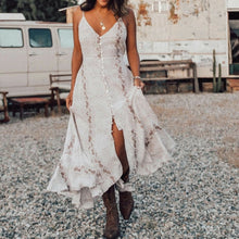 Load image into Gallery viewer, Womens Dresses New Ruffled Snake Print Dress Sleeveless Sexy Boho Beach Dresses