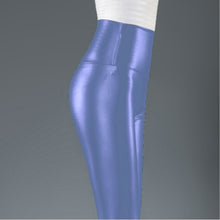 Load image into Gallery viewer, Womens PU Leather Pants High Elastic Waist Leggings Not Crack Slim Leather Leggings Fleece Trousers Women Fashion F80