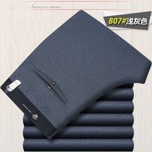 Load image into Gallery viewer, Work Pants Men's Suit Dress Casual Straight Business Classic Office Formal Pant Big Size Non-Iron Trousers Male High Waist Pants