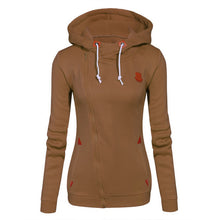 Load image into Gallery viewer, XUANSHOW 2019 Women Fashion Fleeces Sweatshirts Hooded Candy Colors Solid Sweatshirt Long Sleeve Zip Up Clothing Sudaderas Mujer