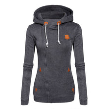 Load image into Gallery viewer, XUANSHOW 2019 Women Fashion Fleeces Sweatshirts Hooded Candy Colors Solid Sweatshirt Long Sleeve Zip Up Clothing Sudaderas Mujer