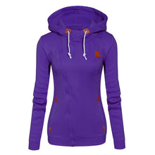 Load image into Gallery viewer, XUANSHOW 2019 Women Fashion Fleeces Sweatshirts Hooded Candy Colors Solid Sweatshirt Long Sleeve Zip Up Clothing Sudaderas Mujer