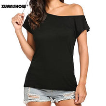 Load image into Gallery viewer, XUANSHOW 2020 Fashion Women&#39;s tshirt Casual Off Shoulder Tops Short Sleeve T Shirts Loose Summer Tops Tee Shirt Women Clothes