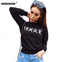 Load image into Gallery viewer, XUANSHOW 2020 Spring Autumn Women Pullover Jumper Hoodies Sweatshirts Ladies Letter Printed VOGUE Fleece Tops
