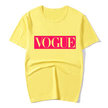 Load image into Gallery viewer, XUANSHOW 2020 Summer Fashion Women T Shirt Tops VOGUE Letters Casual Female T-shirts Streetwear Plus size S-XXXL Camiseta Mujer