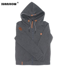 Load image into Gallery viewer, XUANSHOW Womens Fashion Fleeces Hoodies Ladies Sweatshirts Casual Tracksuits Solid Long Sleeve Zip Up Clothing Plus Size S-5XL