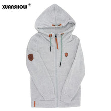 Load image into Gallery viewer, XUANSHOW Womens Fashion Fleeces Hoodies Ladies Sweatshirts Casual Tracksuits Solid Long Sleeve Zip Up Clothing Plus Size S-5XL