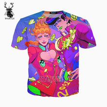 Load image into Gallery viewer, YOJULY JoJo Bizarre Adventure Men 3D Print T-Shirt Anime Women Shirts Unisex Fashion Novelty Streetwear Funny t shirt tops TS03