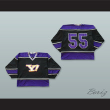 Load image into Gallery viewer, Yahoo 55 Black Hockey Jersey