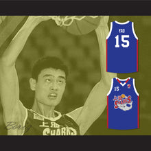 Load image into Gallery viewer, Yao Ming 15 Shanghai Sharks Alternate Blue Basketball Jersey with CBA Patch