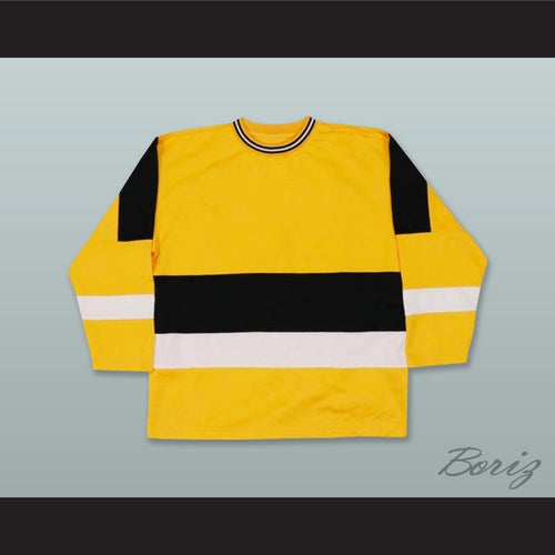 Yellow Black and White Hockey Jersey
