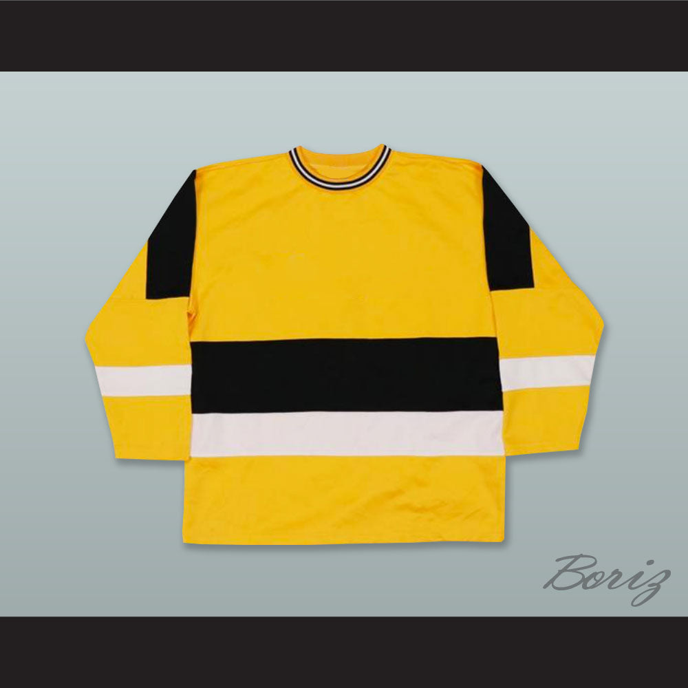 Yellow Black and White Hockey Jersey