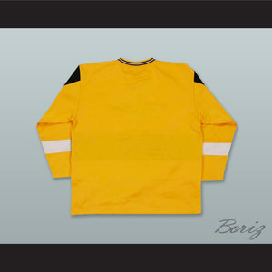 Yellow Black and White Hockey Jersey