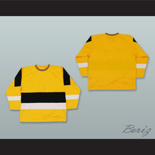 Load image into Gallery viewer, Yellow Black and White Hockey Jersey