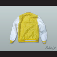 Load image into Gallery viewer, Yellow and White Lab Leather Varsity Letterman Jacket 2