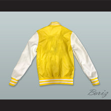 Load image into Gallery viewer, Yellow and White Lab Leather Varsity Letterman Jacket 1