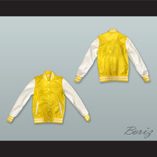 Load image into Gallery viewer, Yellow and White Lab Leather Varsity Letterman Jacket 1