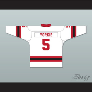 Yorkie 5 Letterkenny Irish White Alternate Hockey Jersey