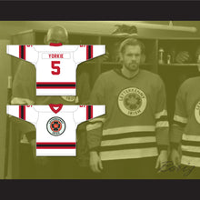 Load image into Gallery viewer, Yorkie 5 Letterkenny Irish White Alternate Hockey Jersey