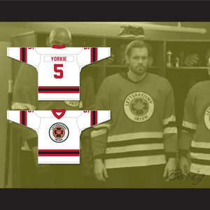 Yorkie 5 Letterkenny Irish White Alternate Hockey Jersey