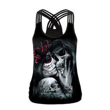 Load image into Gallery viewer, [You&#39;re My Secret] 2019 Summer Skull Girl Digital Print Women&#39;s Tank Tops Fantastic Gothic Style Sling Top Sexy Backless Vest