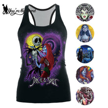 Load image into Gallery viewer, [You're My Secret] 2019 The Nightmare Before Christmas Tank Top for Women Corpse Bride Gothic Style Halloween Sleeveless Vest