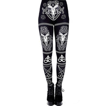 Load image into Gallery viewer, [You're My Secret] 3D Printed Ouija Devil Satan Women Leggings For Fitness Goat Horn Hexagram Pants Elastic Workout Legin