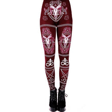 Load image into Gallery viewer, [You're My Secret] 3D Printed Ouija Devil Satan Women Leggings For Fitness Goat Horn Hexagram Pants Elastic Workout Legin