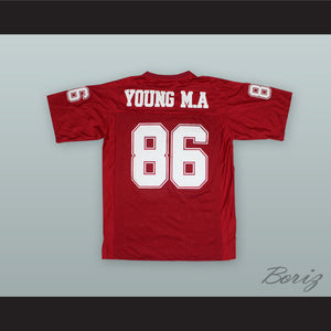 Young M.A 86 Eagles Red Football Jersey