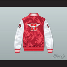 Load image into Gallery viewer, Dean Youngblood 10 Hamilton Mustangs Red/ White Varsity Letterman Satin Bomber Jacket