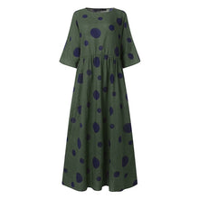 Load image into Gallery viewer, ZANZEA 2020 Fashion Printed Maxi Dress Womens Summer Sundress Vintage 3/4 Sleeve Long Vestidos Female Casual Party Robe Femme