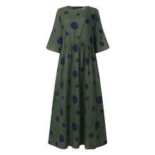 Load image into Gallery viewer, ZANZEA 2020 Fashion Printed Maxi Dress Womens Summer Sundress Vintage 3/4 Sleeve Long Vestidos Female Casual Party Robe Femme