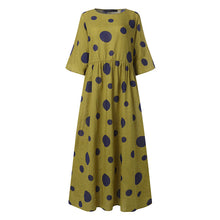 Load image into Gallery viewer, ZANZEA 2020 Fashion Printed Maxi Dress Womens Summer Sundress Vintage 3/4 Sleeve Long Vestidos Female Casual Party Robe Femme