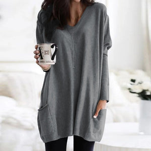 ZANZEA Women Tops and Blouses Ladies Casual Long Sleeve Shirt 2020 Autumn Knitted Tops Loose Pockets Tunic Chemise Blusas S-5XL