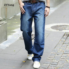 Load image into Gallery viewer, ZYYong Men's Jeans Straight Loose Loose Harem Men's Denim Trousers Hip Hop Casual Fashion High Quality Men's Wide Leg Pants