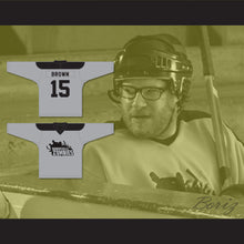 Load image into Gallery viewer, Zack Brown 15 Monroeville Zombies Hockey Jersey Zack and Miri Make a Porno