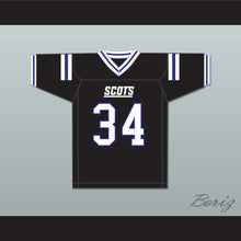 Load image into Gallery viewer, Zamir White 34 Scotland High School Fighting Scots Black Football Jersey 2