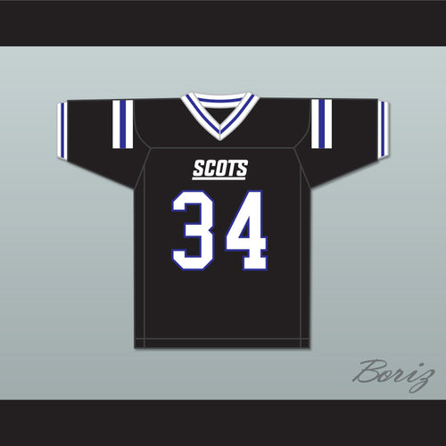 Zamir White 34 Scotland High School Fighting Scots Black Football Jersey 2