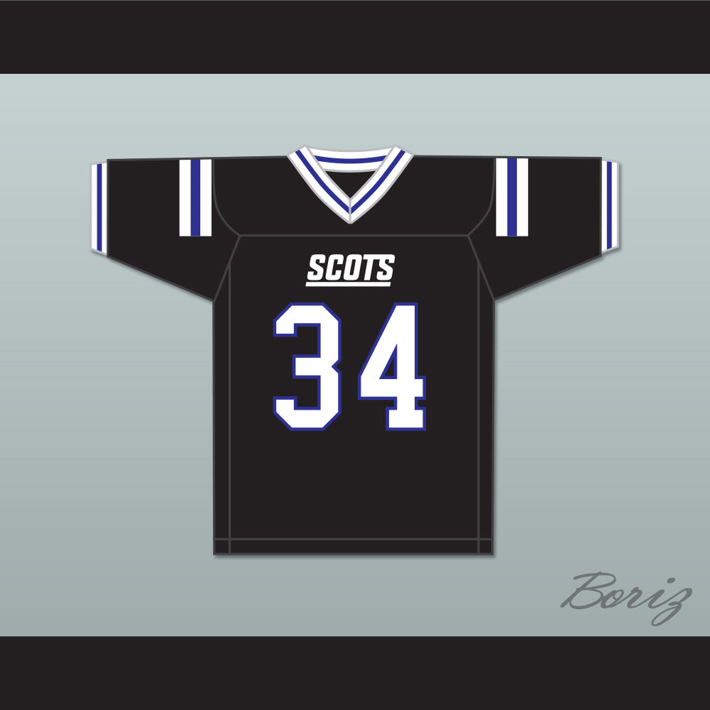 Zamir White 34 Scotland High School Fighting Scots Black Football Jersey 2