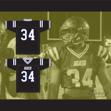 Load image into Gallery viewer, Zamir White 34 Scotland High School Fighting Scots Black Football Jersey 1