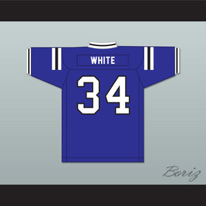 Zamir White 34 Scotland High School Fighting Scots Blue Football Jersey 2