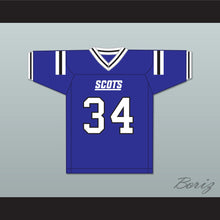 Load image into Gallery viewer, Zamir White 34 Scotland High School Fighting Scots Blue Football Jersey 1