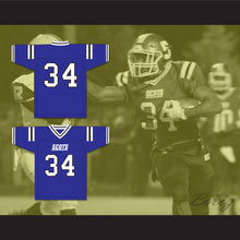 Load image into Gallery viewer, Zamir White 34 Scotland High School Fighting Scots Blue Football Jersey 1