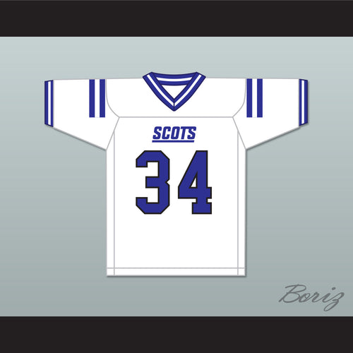 Zamir White 34 Scotland High School Fighting Scots White Football Jersey 2