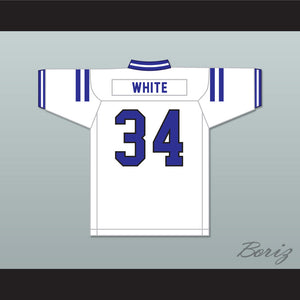 Zamir White 34 Scotland High School Fighting Scots White Football Jersey 2