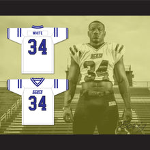 Load image into Gallery viewer, Zamir White 34 Scotland High School Fighting Scots White Football Jersey 2