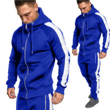 Load image into Gallery viewer, Zogaa Men's Fashion Tracksuit Casual Sportsuit Hoodies/Sweatshirts+Sweatpants  Sportwear Sets Male Sweatshirts Cardigan Outwear